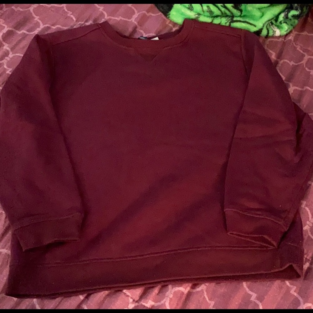 Burgundy Karen Scott Crew Sweater